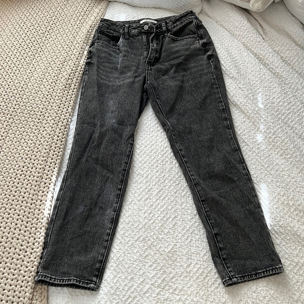 Black denim jeans